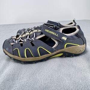 Merrell Shoes Youth Size‎ 2 Blue Closed Toe Sandals Water Hiking Strap MC54859